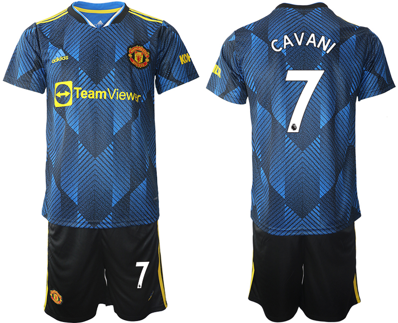 Men 2021-2022 Club Manchester United Second away blue #7 Soccer Jersey->manchester united jersey->Soccer Club Jersey